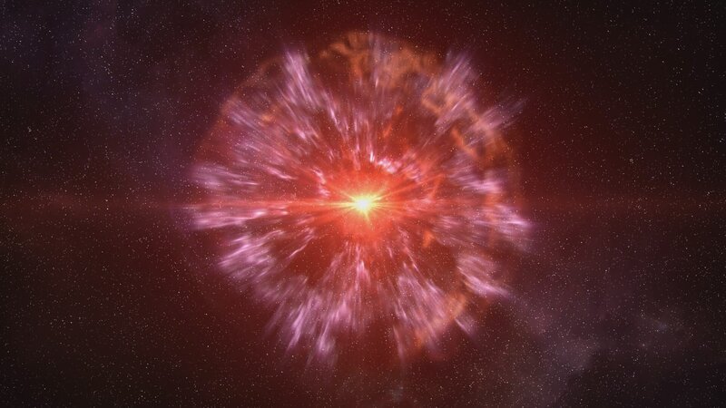 Eine einzige Supernova ist heller als alle hundert Milliarden Sterne in unserer Galaxie. – Bild: ZDF und Rob Elliott