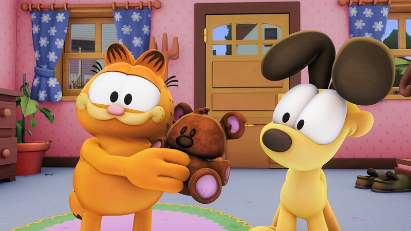 Garfields Teddy ist frisch gewaschen. – Bild: ORF/​Mediatoon/​Dargaud Media/​Paws Inc.