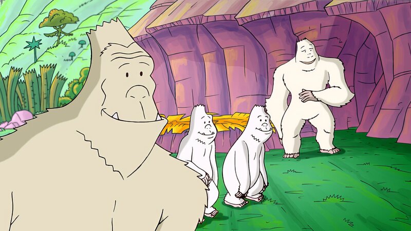 „Tom“, „Tom auf dem Himalaya.“ Nach einem Gastspiel in China will Mrs. Hamilton ins Himalaya-Gebiet reisen, um ihren Bruder Aloisius zu suchen. Dieser ist auf der Jagd nach einem Yeti spurlos verschwunden. Tom, Wanda und Tip begleiten die Zirkusdirektorin bei der gefährlichen Expedition. Schließlich finden sie Aloisius wohlauf im Kreise einer gastfreundlichen Schneemenschenfamilie. – Bild: ORF/​Cromosoma