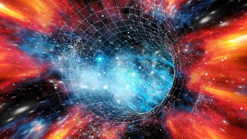 Eine Theorie besagt, Schwarze Löcher könnten Tore zu anderen Dimensionen sein. – Bild: Storyblocks /​ ZDF