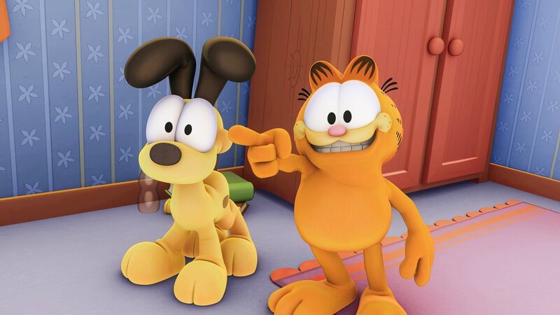 Tante Ivy kümmert sich heute um Garfield und Odie. – Bild: ORF/​Mediatoon/​Dargaud Media/​Paws Inc.