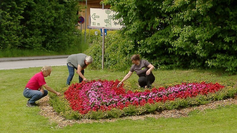 Blumenstraße – Blumenkorso in Vorau. – Bild: ORF/​ORF-Stmk
