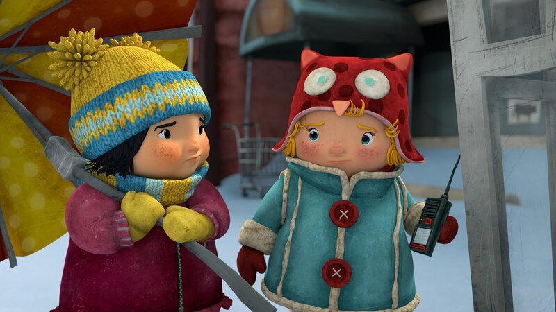 Kiki und Nele überlegen, was Sami im Schilde führt. – Bild: KiKA/​carpediem Film & TV Inc.