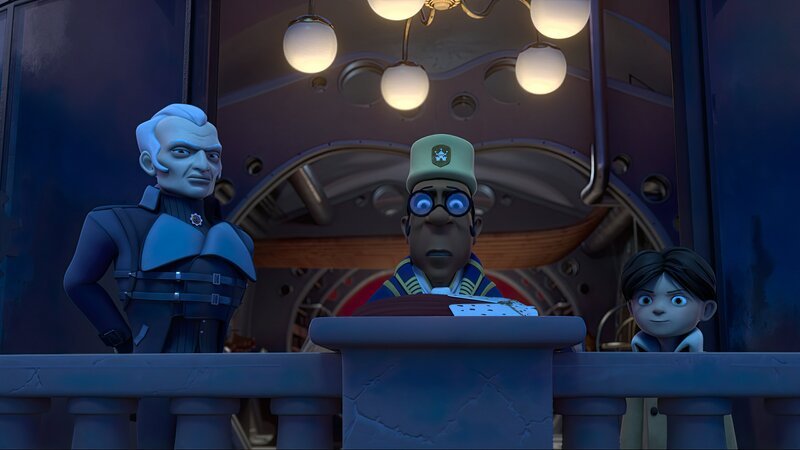 Erpresst von Graylock, soll Herzog Miteo ihm die Herrschaft über Umghard übergeben. – Bild: ZDF/​SHOWLAB FABRIQUE D’IMAGES TELEGAEL