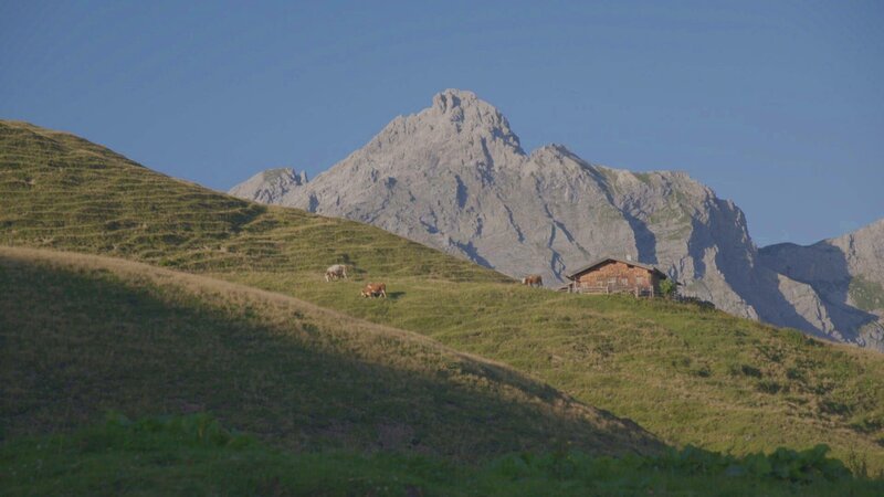 Bergpanorama, Kallbrunnalm, Weißbach bei Lofer, Österreich. – Bild: Philipp Thurmaier /​ BR/​megaherz gmbh