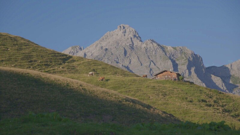 Bergpanorama, Kallbrunnalm, Weißbach bei Lofer, Österreich. – Bild: Philipp Thurmaier /​ BR/​megaherz gmbh