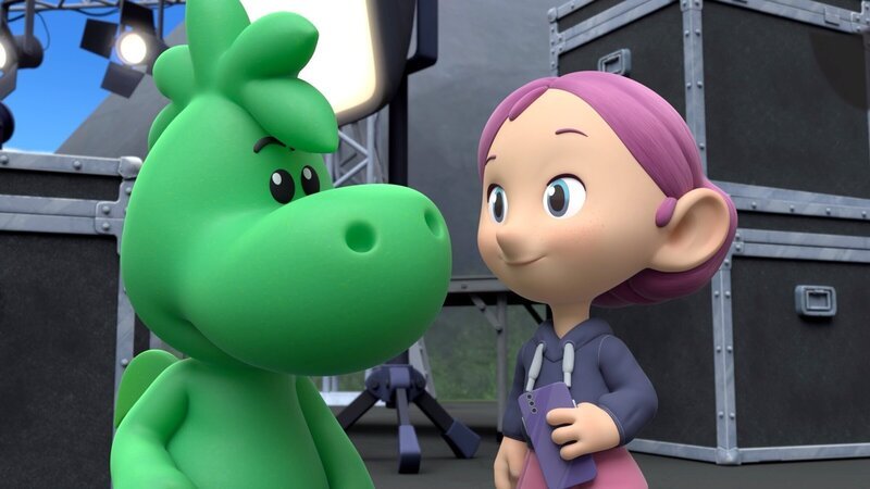 Grisu scheint von seiner Rolle als „Held aus dem Tal“ noch nicht überzeugt. – Bild: MONDO TV Group /​ Pagot /​ Calidra /​ T2T /​ ZDFS