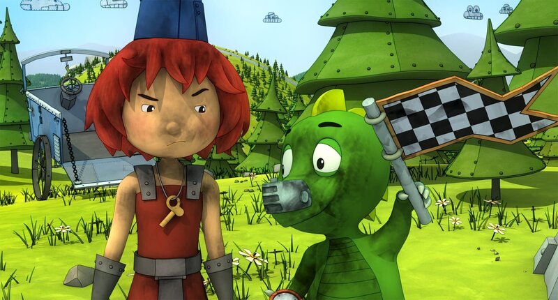 Bö ist nicht so begeistert vom neuen Motor in Rostis Feuerstuhl wie Koks. – Bild: Caligari Film- und Fernsehproduktion