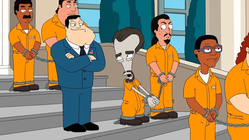 Stan (3.v.l.), Roger (m.) – Bild: ViacomCBS /​ FOX /​ FOX BROADCASTING /​ TTCFFC ALL RIGHTS RESERVED.