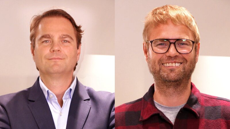 Geschäftsführer Niklas Köllner vor und nach der Verwandlung. – Bild: TVNOW
