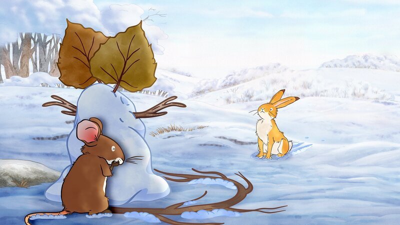 Die kleine Feldmaus versteckt sich vor dem kleinen Hasen. – Bild: KiKA/​SLR Productions Australia Pty.Ltd./​Scrawl Studios Pte Ltd./​hr/​ARD