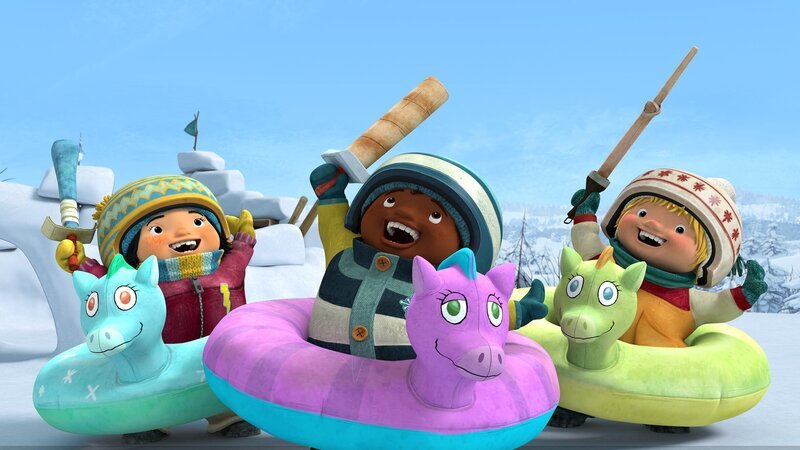 Die drei wilden Knappen werden zur Ordnung gerufen. – Bild: KiKA/​carpediem Film & TV Inc.