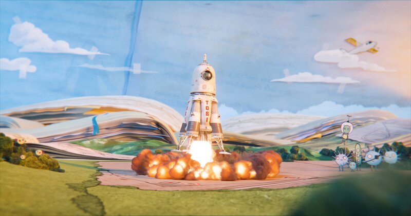 Die Rakete startet ins All. – Bild: BR/​megaherz gmbh/​Aixsponza