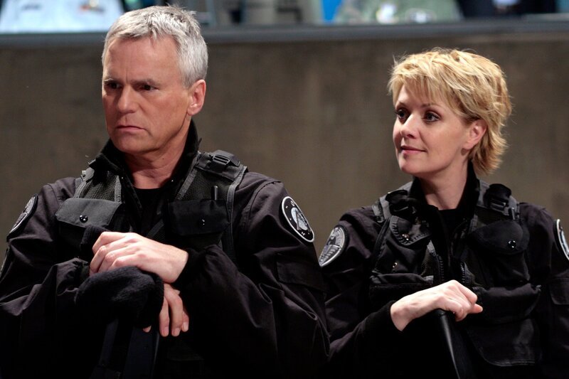 STARGATE The Series episode Uninvited, Stargate Kommando SG1 Episode MUTANTEN, regie USA, Darsteller Richard Dean Anderson as Maj. Gen. Jonathan „Jack“ O’Neill, Amanda Tapping as Samantha Carter. – Bild: Metro-Goldwyn-Mayer Studios Inc.