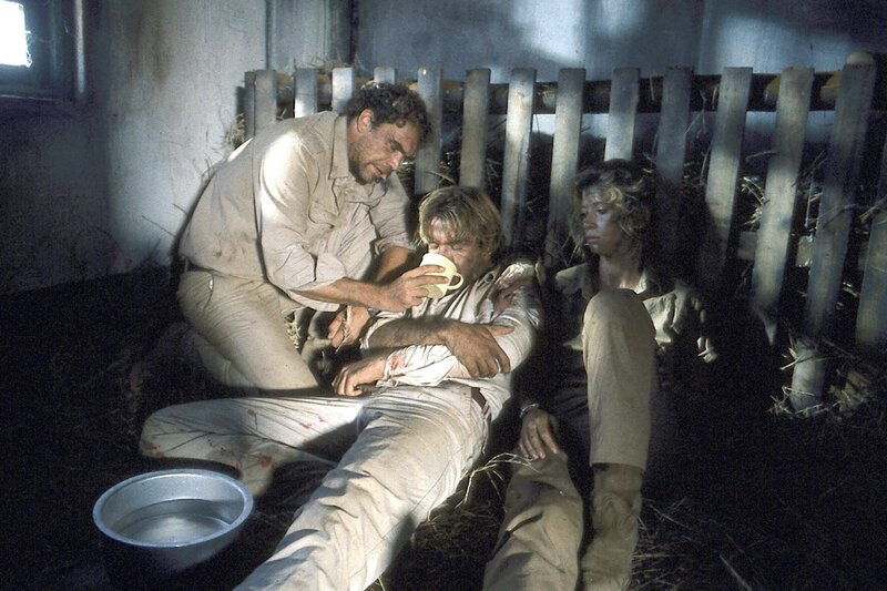 Erika (Lisa Kreuzer) und Vollmers (Christian Kohlund) sind sehr besorgt über Udos (Sascha Hehn) Zustand. Er hat hohes Fieber. – Bild: ZDF und Thomas Waldhelm