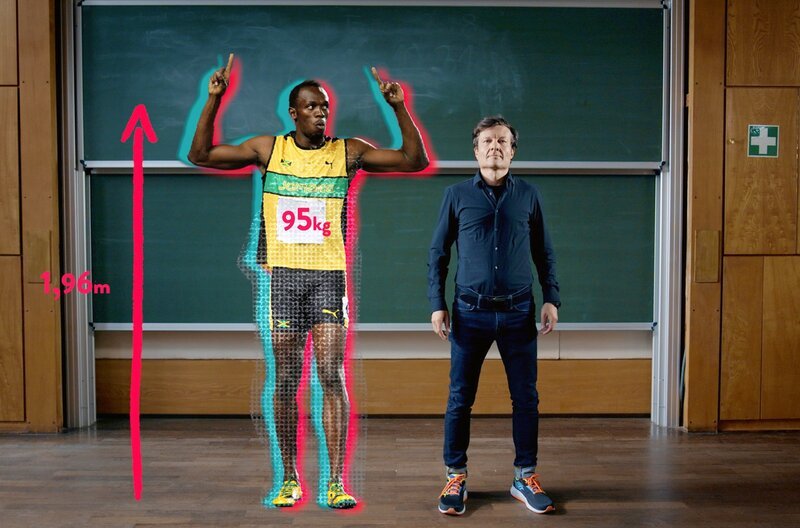 Laut Biomechaniker Jan Goldmann hat Usain Bolt dank seiner körperlichen Ausstattung eine absolute Leistungsgrenze gesetzt. – Bild: BR