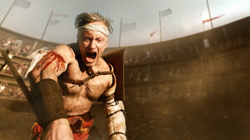 Zu Galens Zeit waren Gladiatorenkämpfe üblich. Tode waren tatsächlich selten, aber Verletzungen nicht. Der Arzt lernte sein Handwerk bei der Behandlung dieser Kämpfer. – Bild: Impossible Factual Source Moonraker /​ THE HISTORY CHANNEL