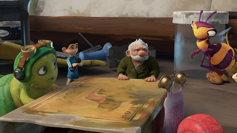 Die Insectibles beraten sich mit Gramps. – Bild: KiKA/​One Animation PTE LTD.
