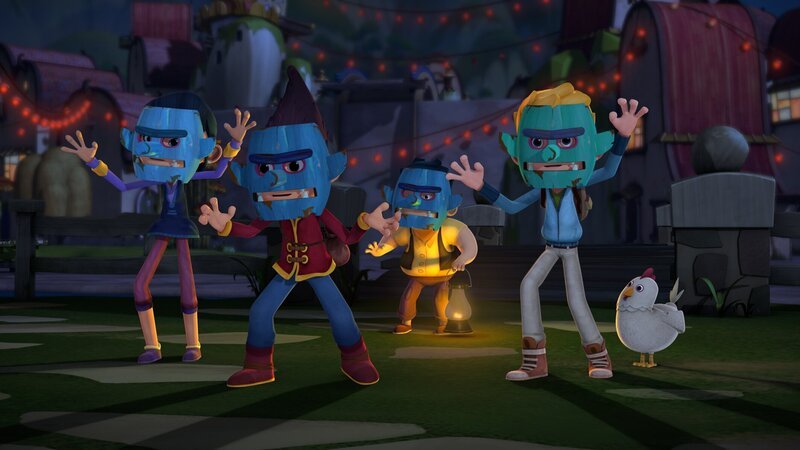 Lotus, Tashi, Ah Chu und Jack spielen Süßes oder Schauriges. – Bild: KiKA/​Flying Bark Productions Pty Ltd.
