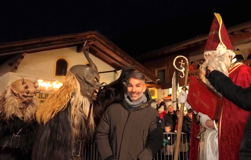 Marcus Fahn beim Krampuslauf in Reit im Winkl. – Bild: BR/​isarflimmern fernsehproduktion GmbH/​David Hulik