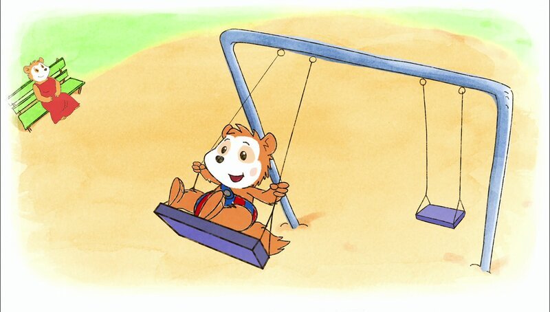 Bobo geht mit seiner Mama auf den Spielplatz. – Bild: WDR