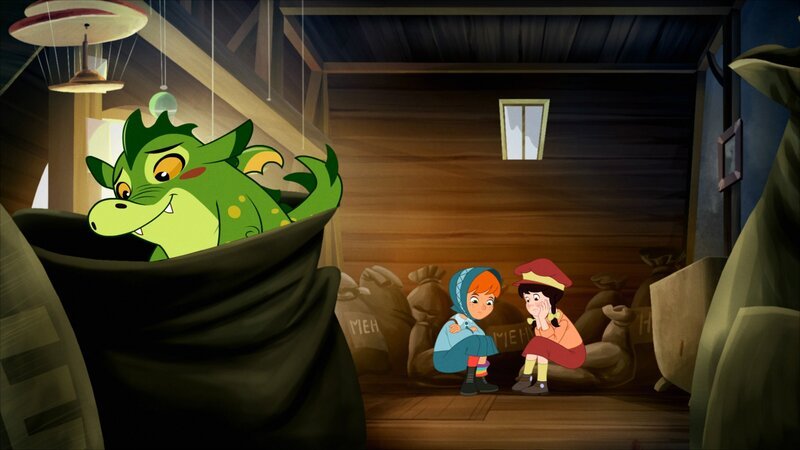 Gemeinsam mit ihrer Mutter und ihrem Bruder zieht Lilli in ein Apartment über dem Buchgeschäft. Es missfällt Lilli sehr, sich fortan ein Zimmer mit ihrem Bruder teilen zu müssen. Als sie mit ihrem Drachen Hektor die neue Wohnung erkundet, stößt sie auf einen geheimen Raum unterhalb des Dachbodens. Neugierig geworden, will Lilli das Zimmer näher auskundschaften, da wird Hektor plötzlich von einer Mausefalle gefangen genommen. Als alle Befreiungsversuche scheitern, beschließen sie, in der Zeit zurückzureisen, um den Erfinder der Falle um Rat zu fragen. – Bild: ORF 1