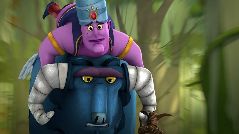 Dschinni ist auf dem Rumpus gefangen. – Bild: KiKA/​Flying Bark Productions Pty Ltd.