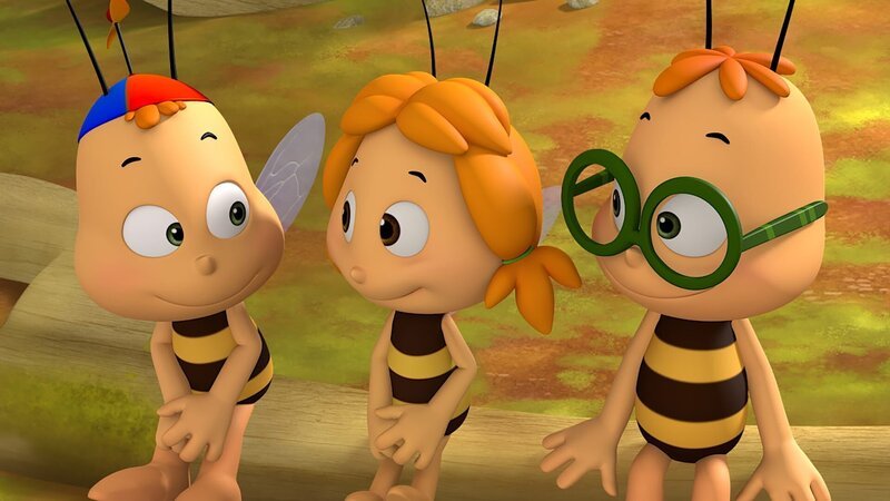 Die Drillinge Brummel, Summsi und Flitzi denken sich einen Streich aus. – Bild: ZDF und Studio 100 Animation