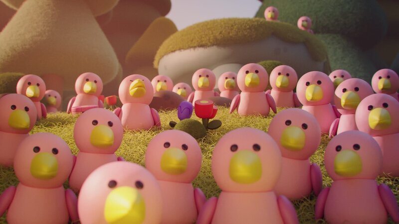 Die Vogelpflege gerät außer Kontrolle. Plötzlich ist Bobs Zuhause von einer ganzen Schar kreischender Piepmätze übersät. – Bild: DR, Sparre Production, GODO Films