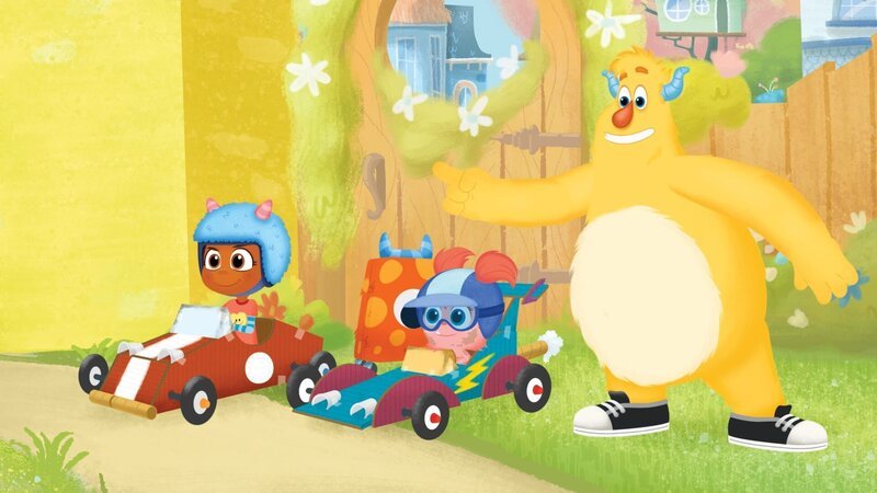 Esme fordert Tillie zum Autorennen heraus. – Bild: KiKA/​Nelvana