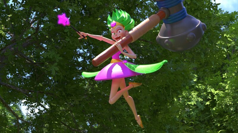 Prinzessin Bittersüß wütet mit Barbärios Hammer im Park. – Bild: Zagtoon/​Method/​WDR/​WDRmg