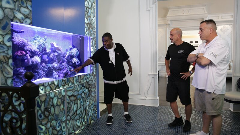 Tracy shows the guys his live reef tank. – Bild: Animal Planet /​ Discovery Communications