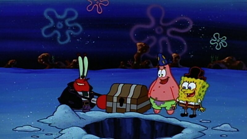 L-R: Mr. Krabs, Patrick, SpongeBob – Bild: ViacomCBS