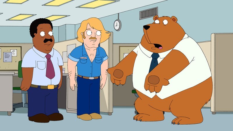 (v.l.n.r.) Cleveland Brown; Terry; Tim der Bär – Bild: Paramount /​ FOX