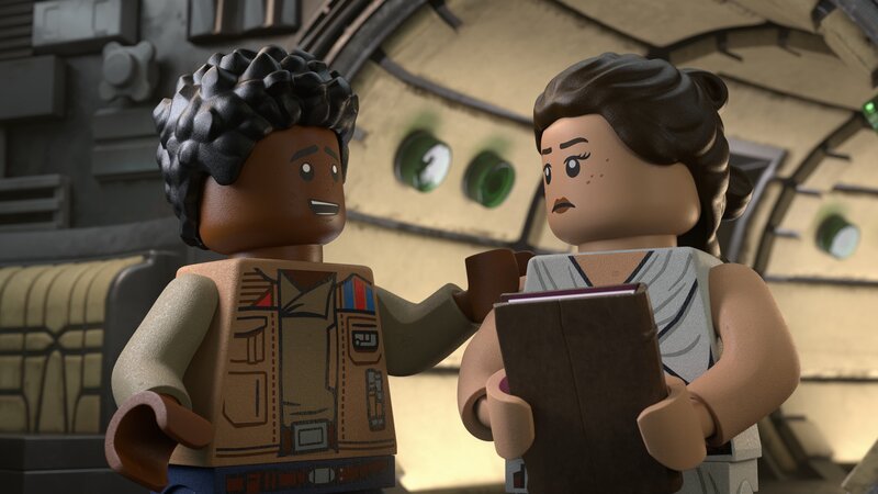 Finn and Rey in LEGO STAR WARS HOLIDAY SPECIAL, exclusively on Disney+. – Bild: Disney+