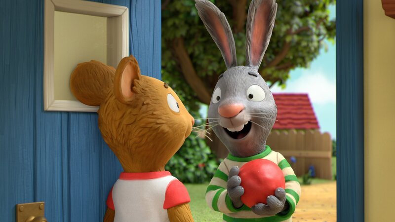 Pip will seine Freundin Posy zum Ballspielen abholen. – Bild: ZDF und Magic Light Pictures