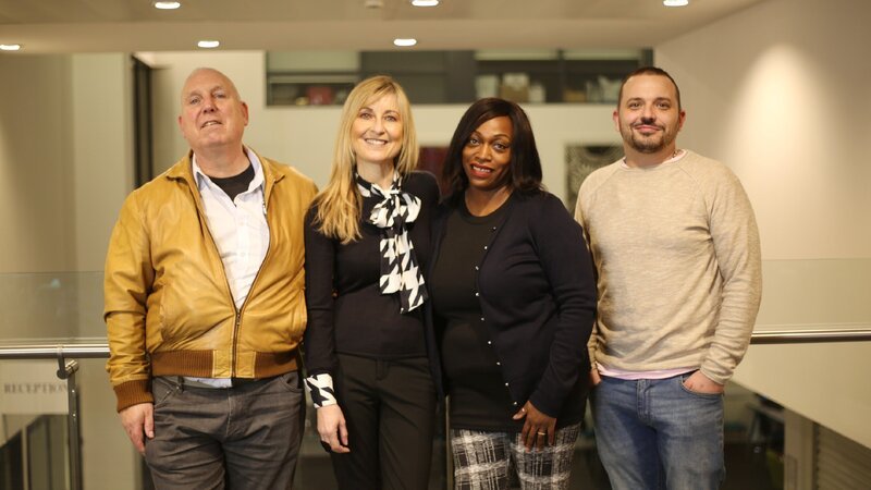 V.l.: Steve, Fiona, Paulette, Andy. – Bild: Geo Television /​ Tin Roo