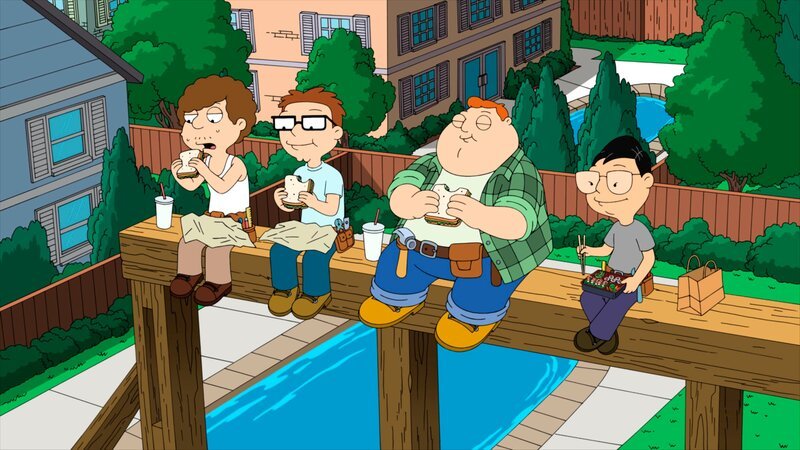 L-R: Snot, Steve, Barry, Toshi – Bild: ViacomCBS /​ FOX /​ AMERICAN DAD and ©2014 TCFFC ALL RIGHTS RESERVED.