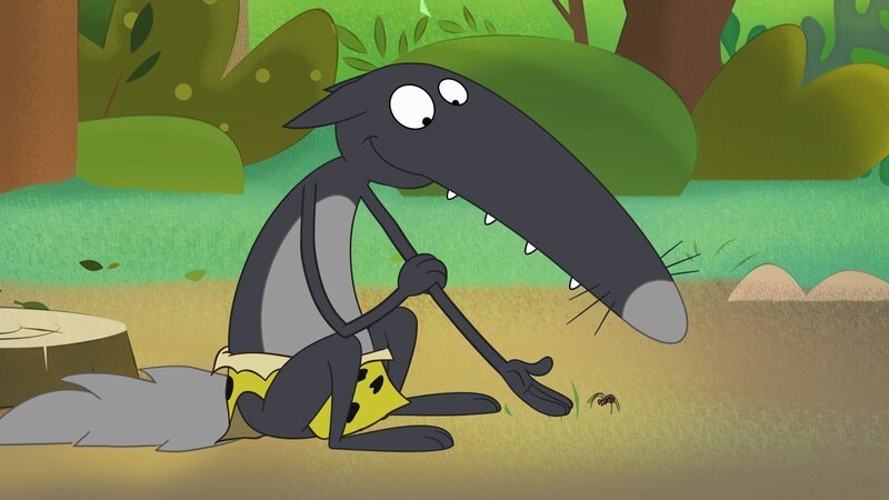 Wolf-Tarzan versucht neue Freunde zu finden. – Bild: KiKA