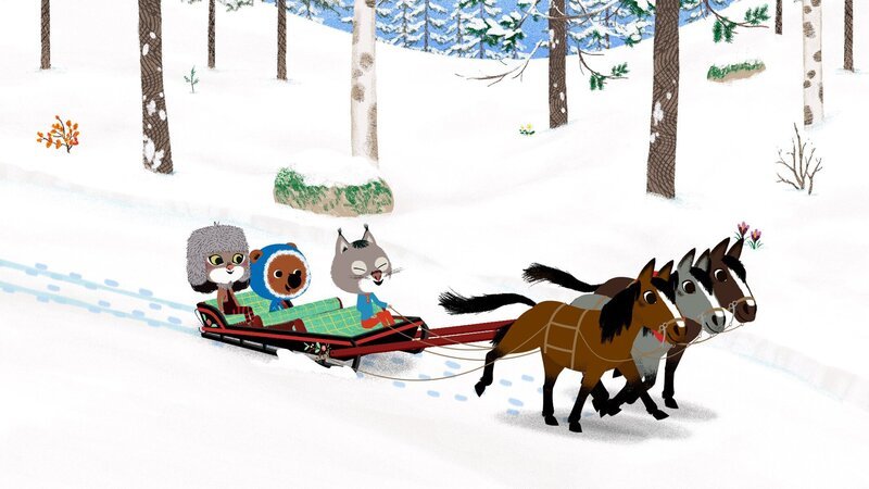 In Russland treffen Mouk und Chavapa ihre Freunde Boris und Tatiana wieder. – Bild: KiKA/​Millimages