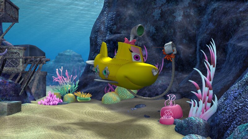 Bess untersucht eine Seeanemone. – Bild: KiKA/​Mike Young Productions