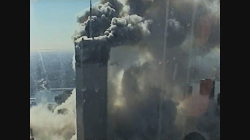 The view from a helicopter as the towers collapse. (Don La Sala) – Bild: Don La Sala /​ Don La Sala