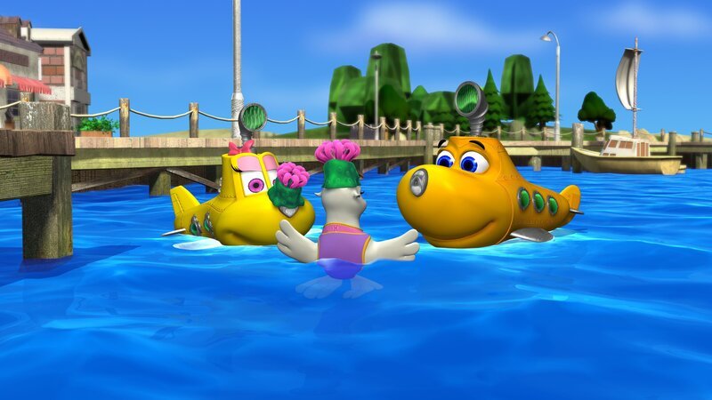 Roberta ist nicht zu bremsen, sie dreht Pirouetten, schlägt einen Salto nach dem anderen und springt weit höher in die Luft, als es ihre Freunde Timmy, Bess und Shanty je gedacht hätten. – Bild: KiKA/​Mike Young Productions