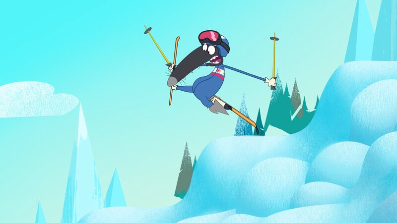 Wolf würde gerne so gut fahren können wie sein Freund. – Bild: KiKA/​Samka Productions