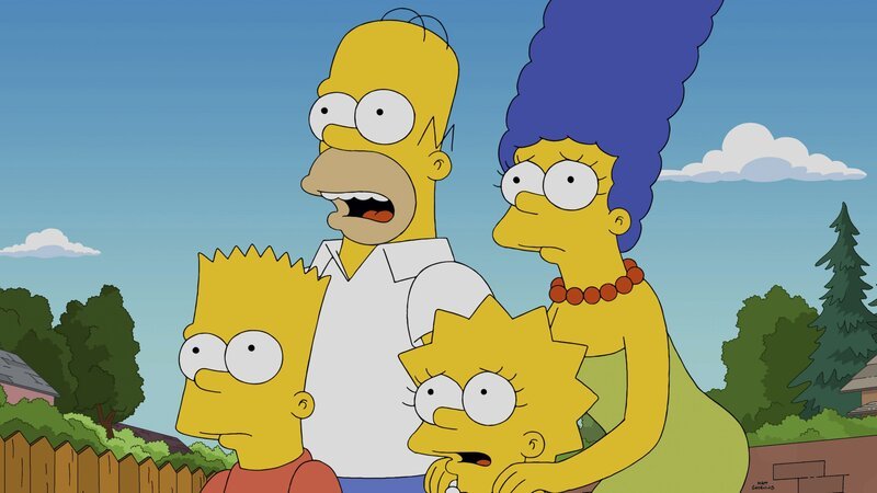 Erleben eine Energierevolution, nachdem Elon Musk in Springfield landet: (v.l.n.r.) Bart, Homer, Lisa und Marge … – Bild: Twentieth Century Fox Film Corporation