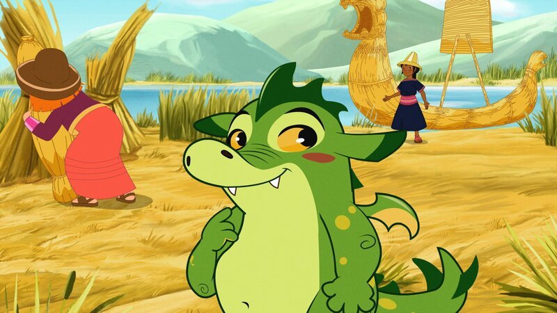 Hektor passt auf Lilli und das Uromädchen auf. – Bild: ORF 1