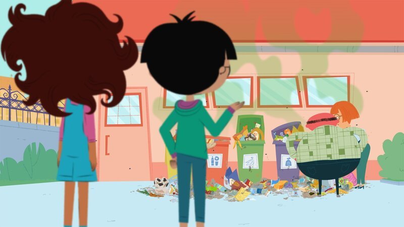 Ein Fall für Maëlys Staffel 1 Folge 29 Sie beobachten die Mülltonnen. – Bild: SRF/​RTS/​Nadasdy Film/​Dschoint Ventschr