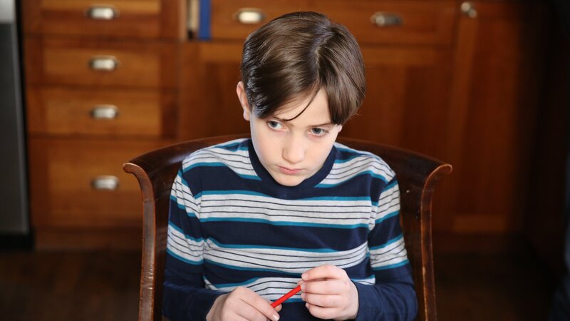 Freizeitschauspieler Joey Gregoire (junger Michael) während einer Zeichenszene in der Küche – Bild: Discovery Communications, LLC