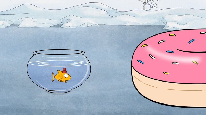 Pottwal ist ein harter Gegner beim Spiel auf dem Eis. – Bild: NDR/​TRIKK17