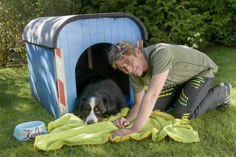 Und für Keks fällt bei Fritz’ (Guido Hammesfahr) vielem Nähen auch noch was ab – ein große Kuscheldecke. – Bild: ZDF und Antje Dittmann